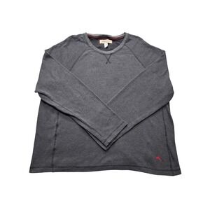 Tommy Bahama Waffle Knit Pullover Sweater Gray Mens XXL‎